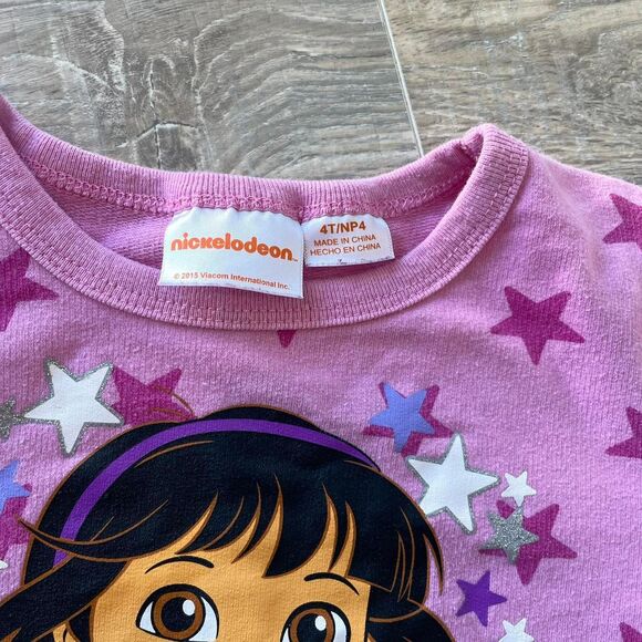 Nickelodeon Toddler Girls Dora the Explorer 4T Long Sleeve Shirt Pink Retro Y2K - Picture 2 of 6